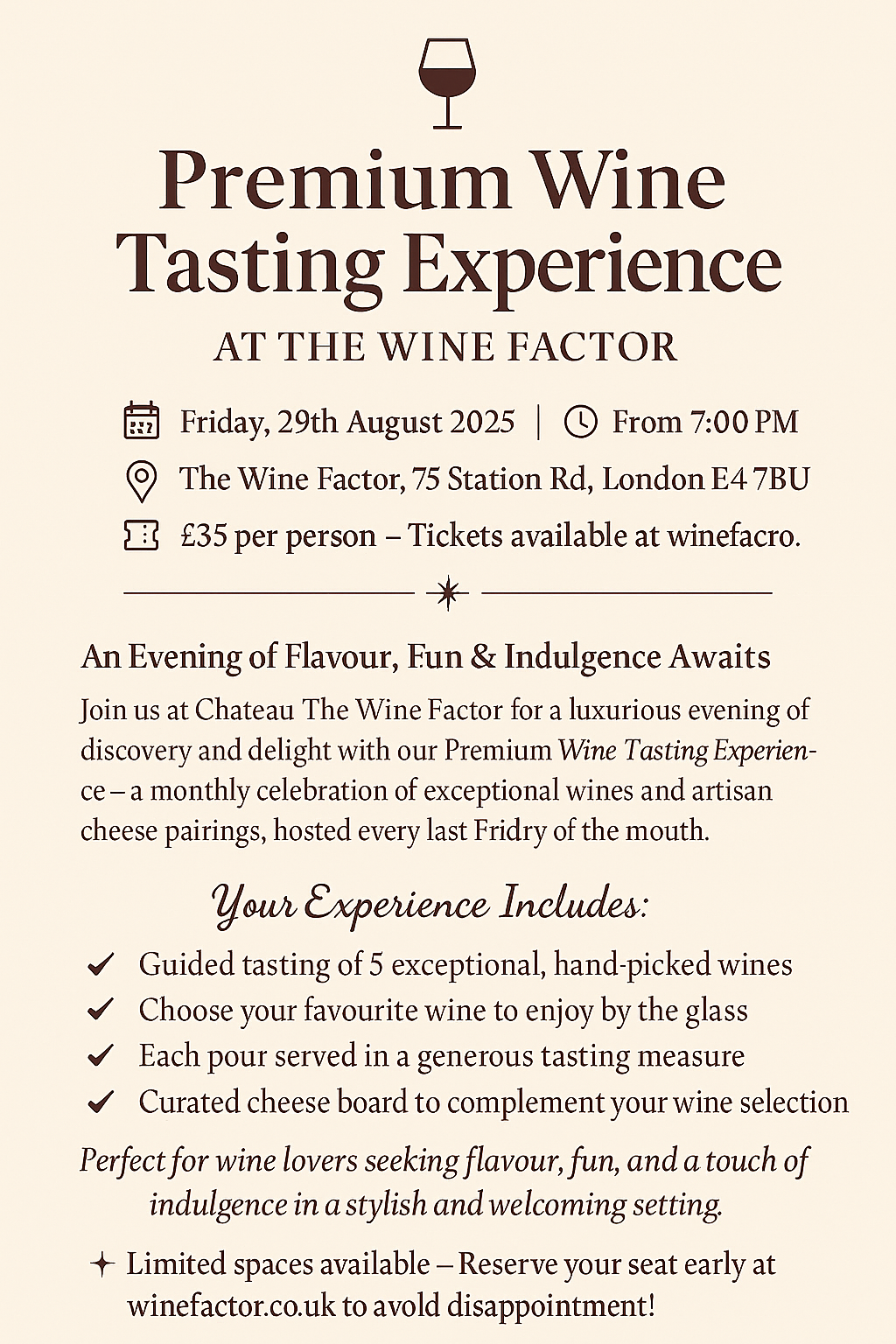 🍷 Premium Wine Tasting Experience
